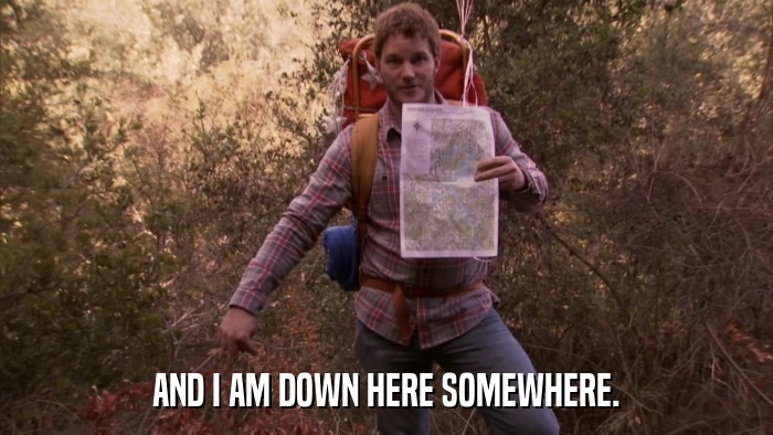 AND I AM DOWN HERE SOMEWHERE.  