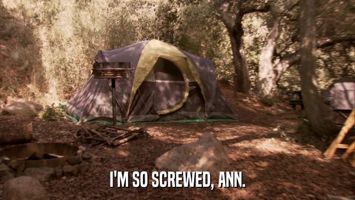 I'M SO SCREWED, ANN.  