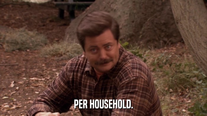 PER HOUSEHOLD.  