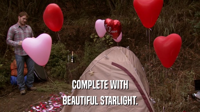COMPLETE WITH BEAUTIFUL STARLIGHT. 