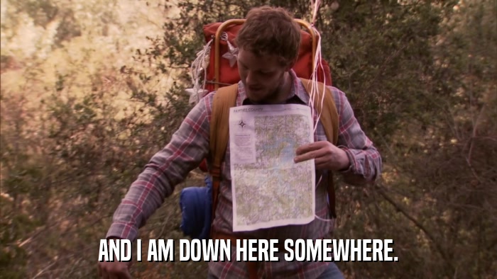 AND I AM DOWN HERE SOMEWHERE.  