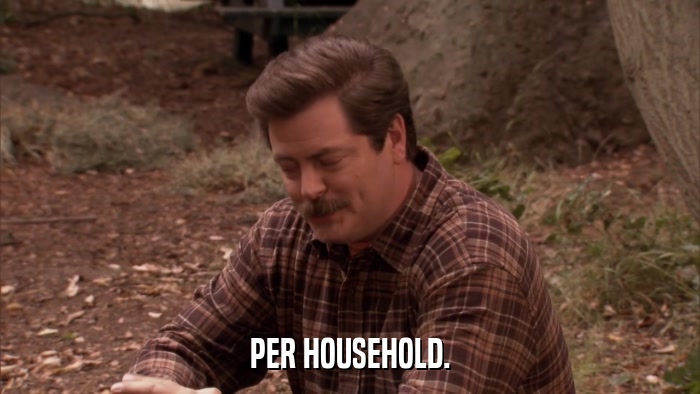 PER HOUSEHOLD.  