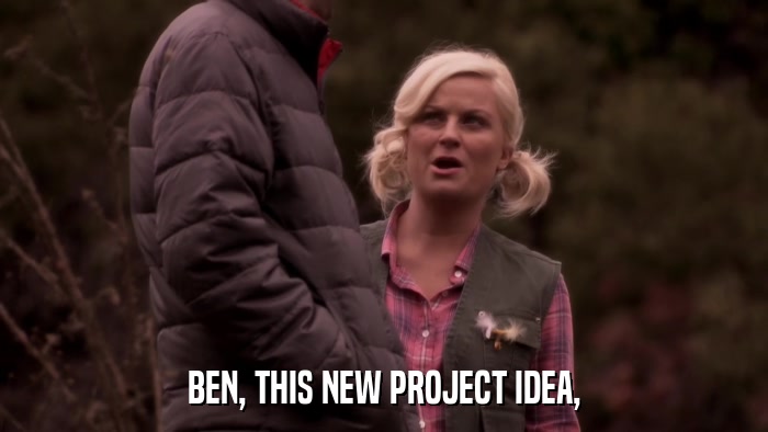 BEN, THIS NEW PROJECT IDEA,  