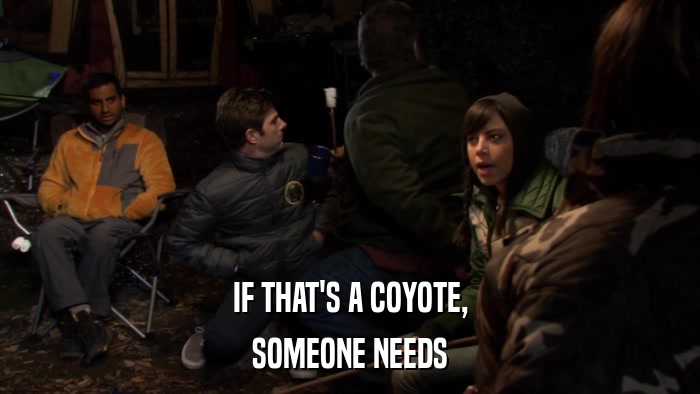 IF THAT'S A COYOTE, SOMEONE NEEDS 