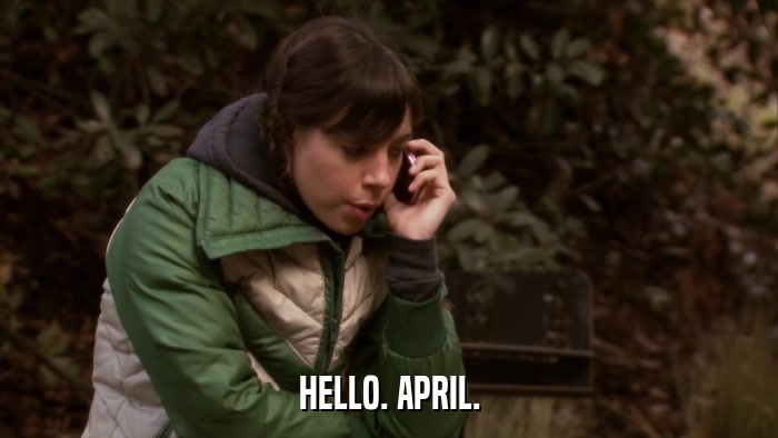 HELLO. APRIL.  