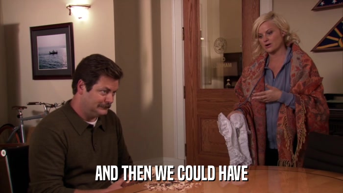 AND THEN WE COULD HAVE  