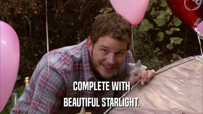 COMPLETE WITH BEAUTIFUL STARLIGHT. 