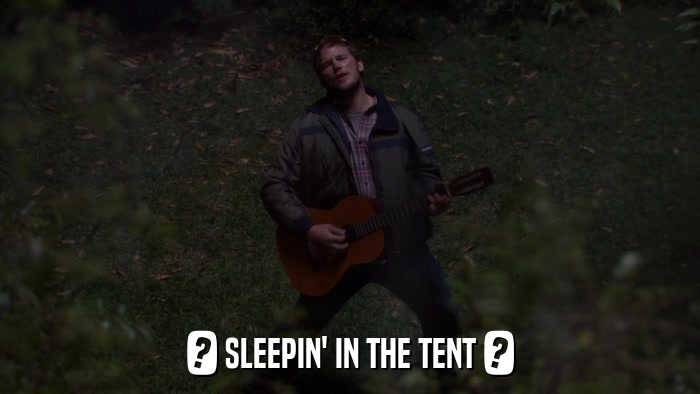 ? SLEEPIN' IN THE TENT ?  