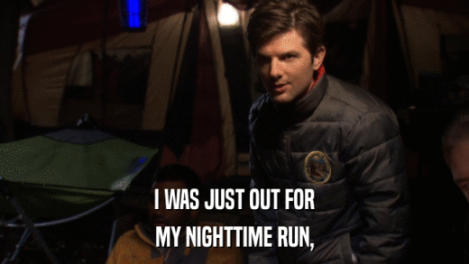 I WAS JUST OUT FOR MY NIGHTTIME RUN, 
