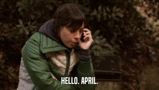 HELLO. APRIL.  