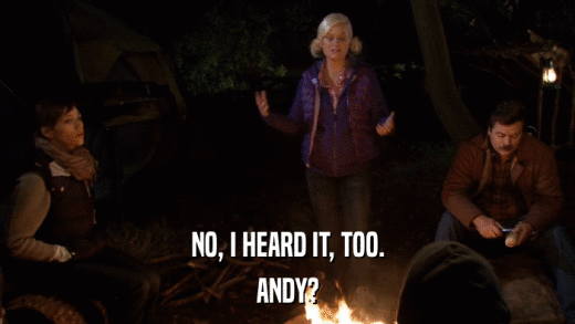 NO, I HEARD IT, TOO. ANDY? 