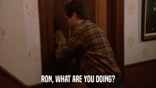 RON, WHAT ARE YOU DOING?  