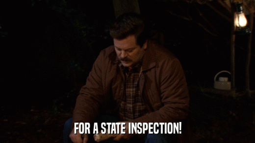 FOR A STATE INSPECTION!  