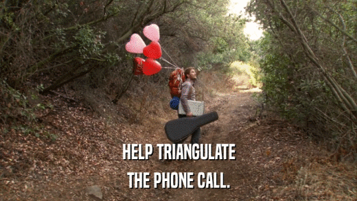 HELP TRIANGULATE THE PHONE CALL. 
