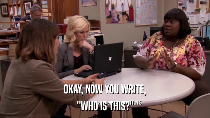 OKAY, NOW YOU WRITE, 