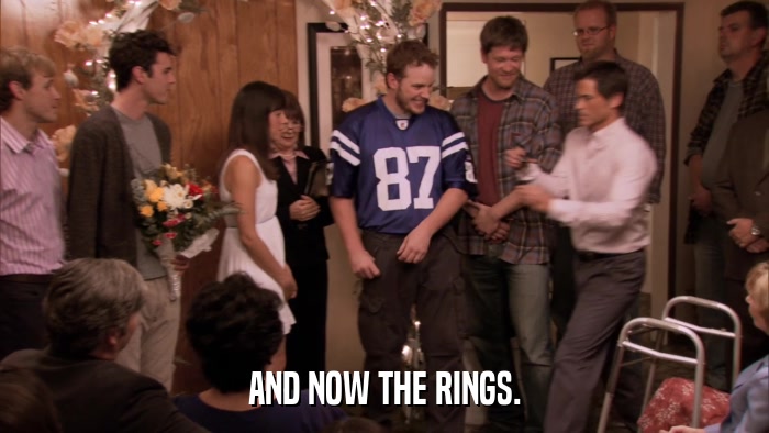 AND NOW THE RINGS.  