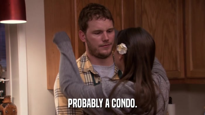 PROBABLY A CONDO.  