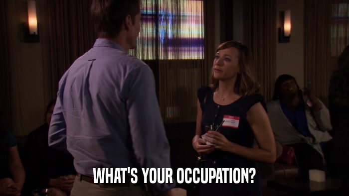 WHAT'S YOUR OCCUPATION?  