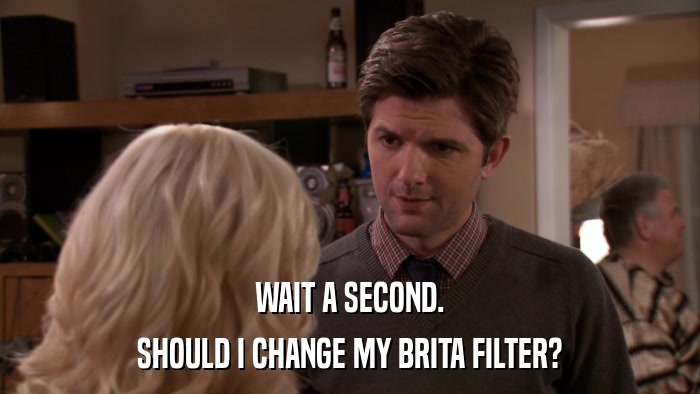 WAIT A SECOND. SHOULD I CHANGE MY BRITA FILTER? 
