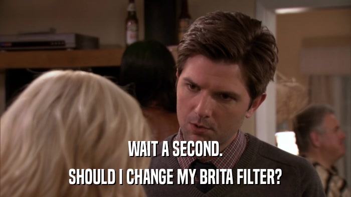 WAIT A SECOND. SHOULD I CHANGE MY BRITA FILTER? 