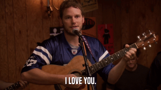 I LOVE YOU.  
