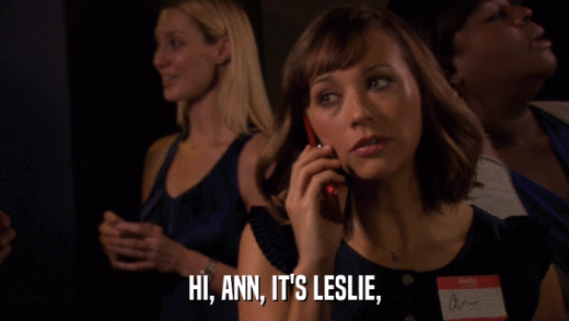 HI, ANN, IT'S LESLIE,  
