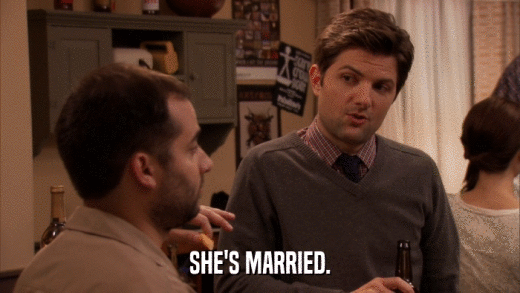 SHE'S MARRIED.  