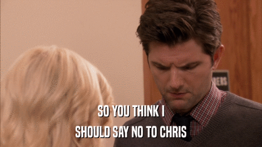 SO YOU THINK I SHOULD SAY NO TO CHRIS 