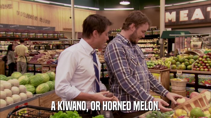 A KIWANO, OR HORNED MELON.  