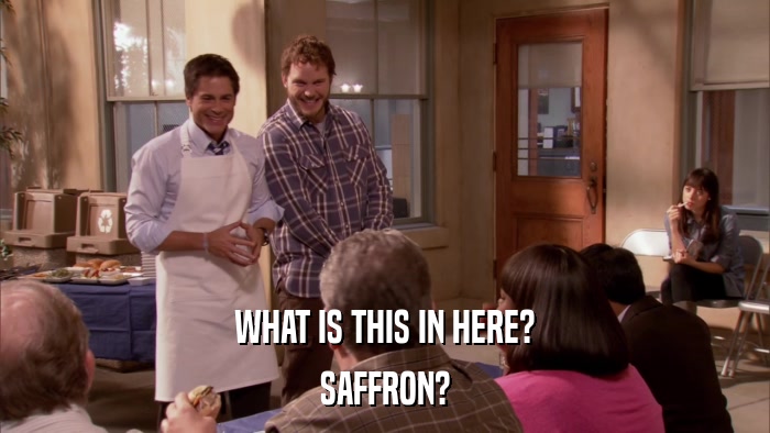 WHAT IS THIS IN HERE? SAFFRON? 