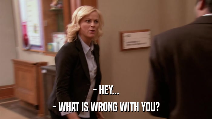- HEY... - WHAT IS WRONG WITH YOU? 