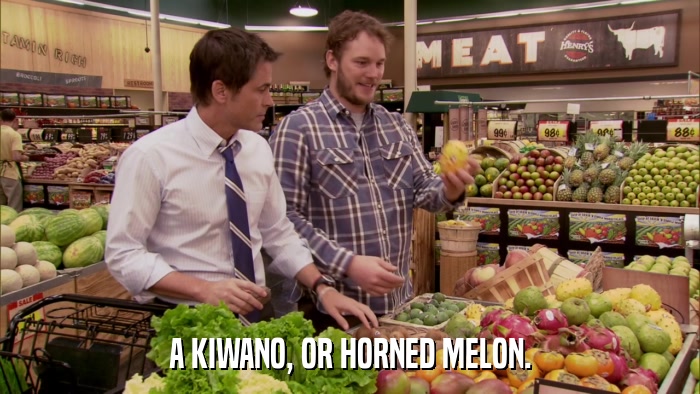 A KIWANO, OR HORNED MELON.  