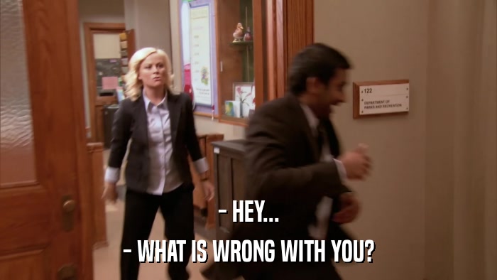 - HEY... - WHAT IS WRONG WITH YOU? 