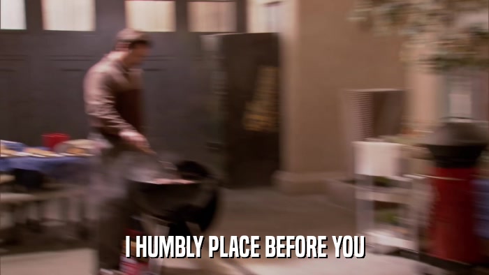I HUMBLY PLACE BEFORE YOU  