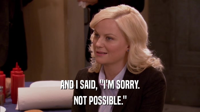 AND I SAID, 