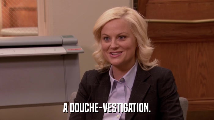 A DOUCHE-VESTIGATION.  