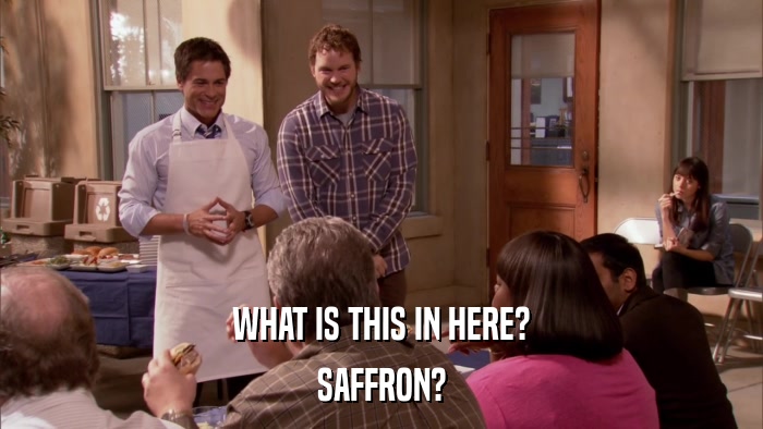 WHAT IS THIS IN HERE? SAFFRON? 