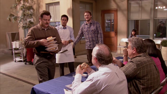 HERE'S MINE. IT'S A HAMBURGER, MADE OUT OF MEAT, ON A BUN, WITH NOTHING. 