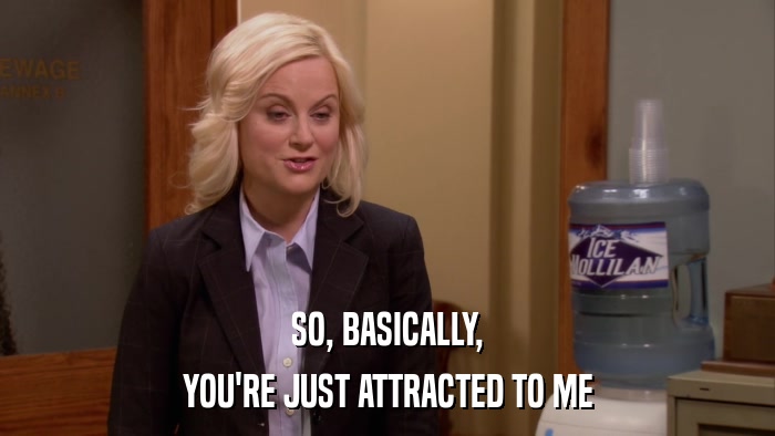 SO, BASICALLY, YOU'RE JUST ATTRACTED TO ME 