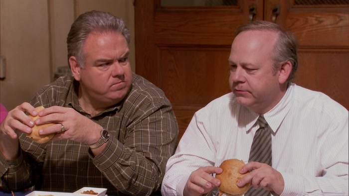 HERE'S MINE. IT'S A HAMBURGER, MADE OUT OF MEAT, ON A BUN, WITH NOTHING. 