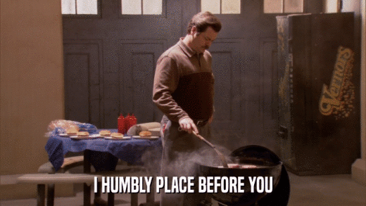 I HUMBLY PLACE BEFORE YOU  