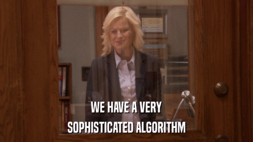 WE HAVE A VERY SOPHISTICATED ALGORITHM 