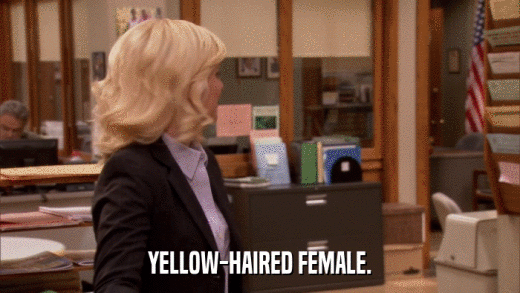 YELLOW-HAIRED FEMALE.  