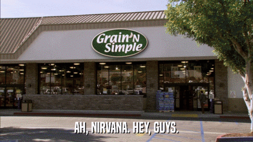 AH, NIRVANA. HEY, GUYS.  