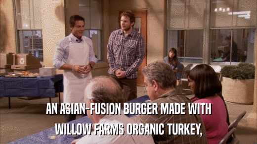 AN ASIAN-FUSION BURGER MADE WITH WILLOW FARMS ORGANIC TURKEY, 