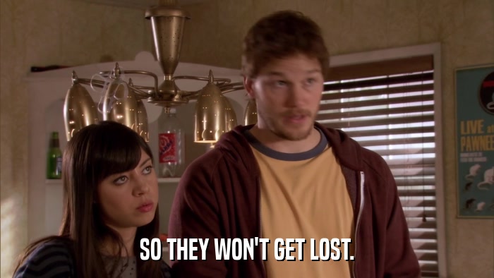 SO THEY WON'T GET LOST.  