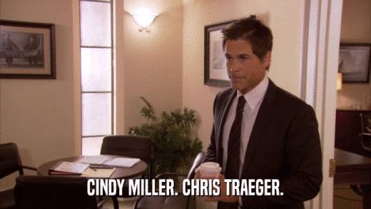 CINDY MILLER. CHRIS TRAEGER.  