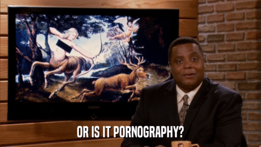 OR IS IT PORNOGRAPHY?  