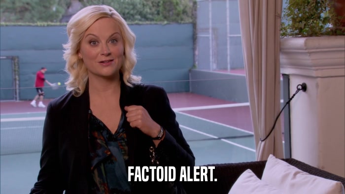 FACTOID ALERT.  