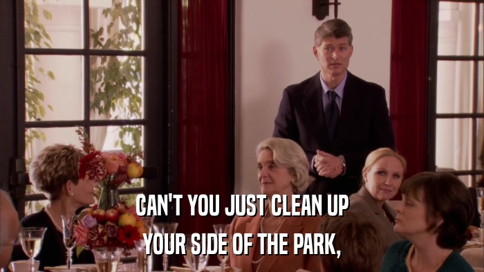 CAN'T YOU JUST CLEAN UP YOUR SIDE OF THE PARK, 